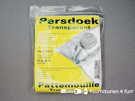Antex Persdoek - transparant - 60x45cm - set van 2 persdoeken