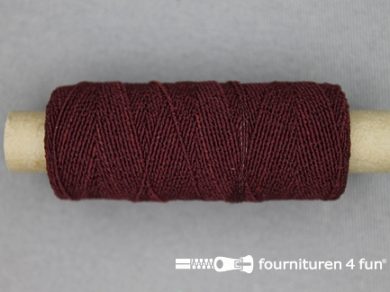 Elastisch garen - rimpel elastiek - 30 meter - bordeaux rood