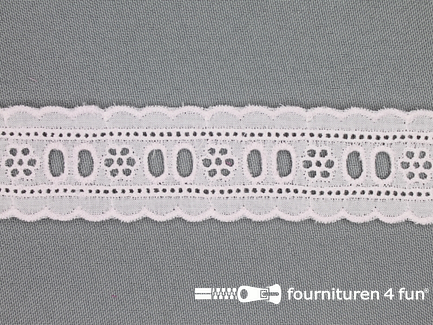 Broderie kant entredeux 30mm licht roze