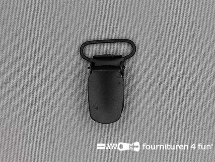 Bretelclips - 20mm - mat zwart - B-KEUZE