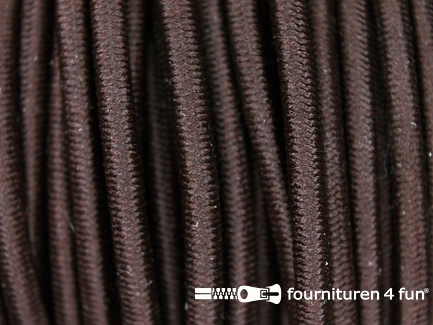 Elastisch koord ca. 3mm donker bruin
