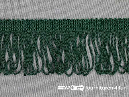 Kaart 20 meter charleston franje - 45mm - flessen groen