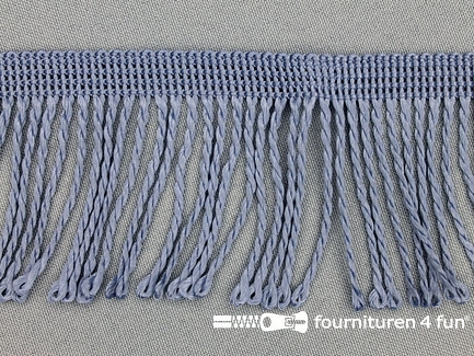 Nylon franje - 60mm - staal grijs