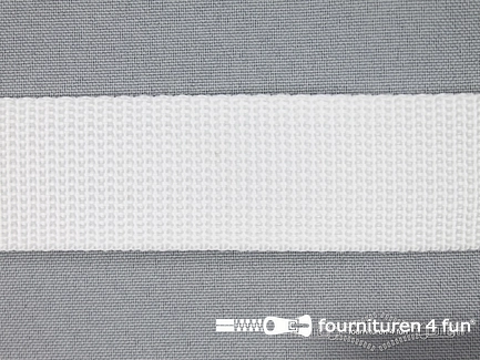 COUPON 12,9 meter (4 stukken, 2,3 + 2,6 + 5 + 3 meter) Parachute band - 25mm - wit
