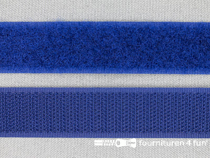 COUPON 1 meter Klittenband - 20mm - saffier blauw