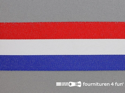 Deco lint - 38mm - rood-wit-blauw