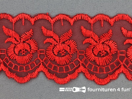 COUPON 2,65 meter Nylon kant 42mm rood