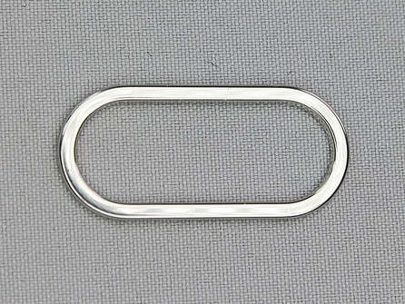 Ovale ring - Schuifpassant - 40mm - zilver