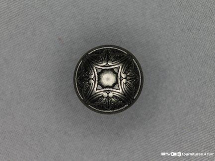 Zilveren knoop 18mm antique