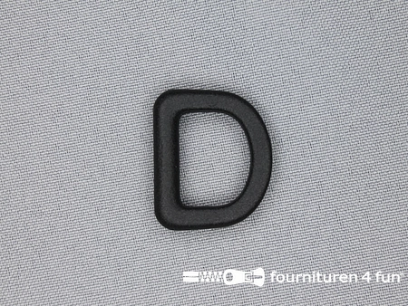 Kunststof D-ring - 20mm - zwart