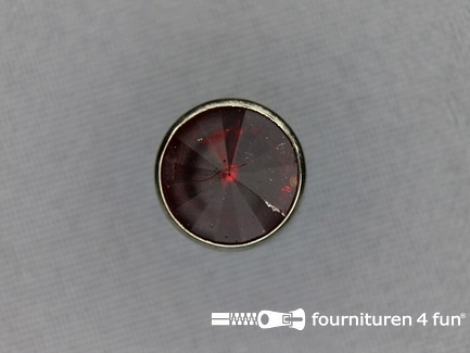 Strass knoop 12mm bordeaux rood