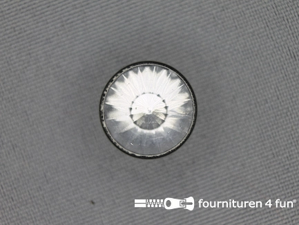 Strass knoop 15mm zilver