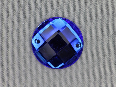 10 stuks Strass stenen rond 25mm kobalt blauw