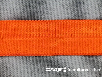 Rol 25 meter elastische biasband 20mm oranje