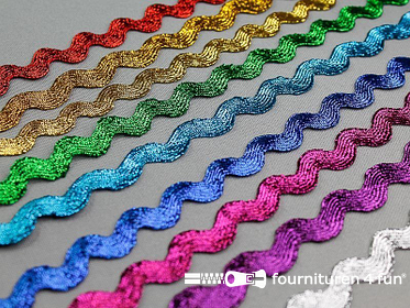 Zigzag band goud, zilver & metallic