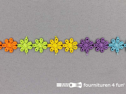 Bloemenkant 12mm multicolor bloemetjes