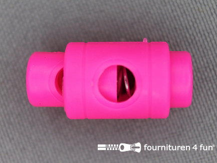 Koord stopper 25mm cilinder neon roze