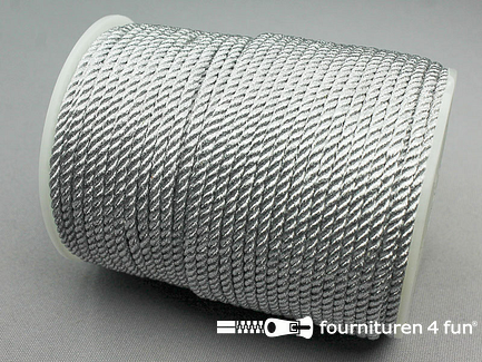 RESTANT Rol 50 meter metallic koord 3mm zilver