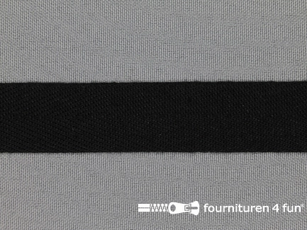 Luxe keperband - 20mm - zwart