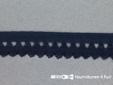 Elastisch kant - 16mm - donker blauw