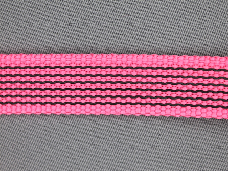 Rubber halsband 20mm fel roze
