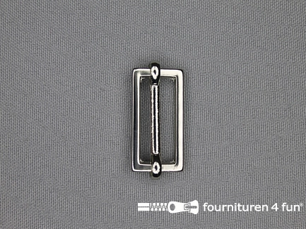 Schuifgesp 25mm zilver