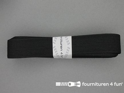 Band elastiek 22mm soepel zwart 2 meter