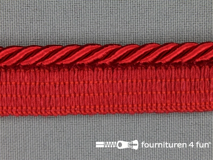 Gedraaid paspelband 18mm rood