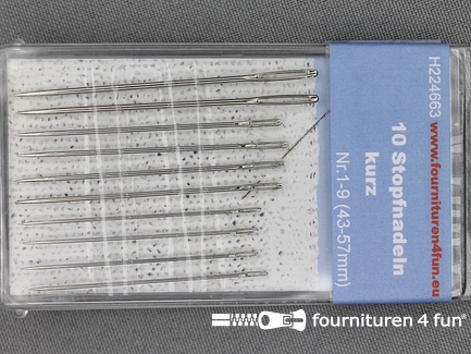 Grootverpakking - 5 doosjes stopnaalden - kort - assortiment 43-57mm - 10 stuks