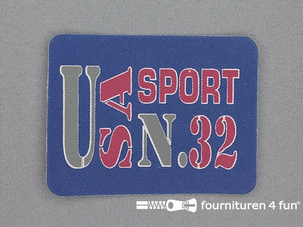 Applicatie 65x85mm rechthoek usa sport