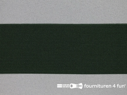 Gekleurd soepel elastiek - 50mm - donker flessen groen