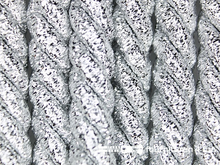 Rol 20 meter metallic koord 9mm glans zilver