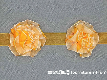 Bloemenkant 3D - 60mm - geel