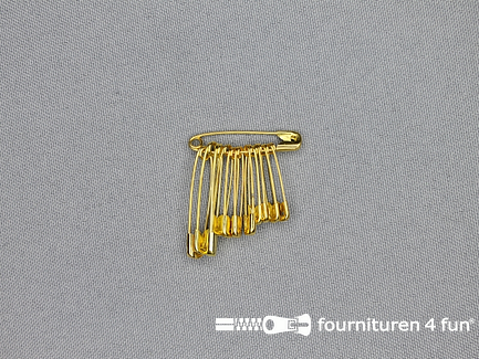 Veiligheidsspelden - assortiment - goud - 12 stuks