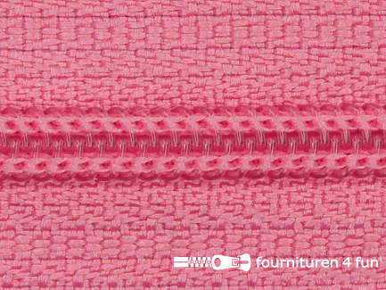 Niet deelbare nylon rits 3mm barbie roze