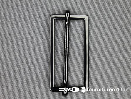 Schuifgesp 45mm zwart zilver