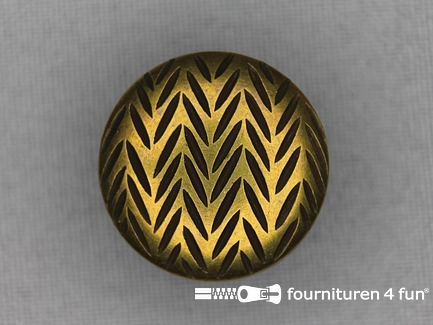 Bronzen knoop 23mm zigzag