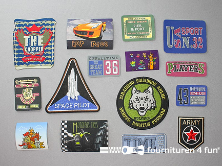Collectie strijkapplicaties - 15 delige set - opstrijkbare patches