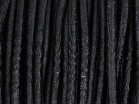 Rol 100 meter elastisch koord 2,5mm zwart