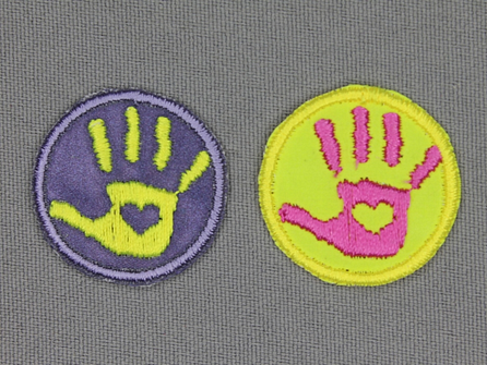 Kids applicatie set 2 stuks 27mm rond handjes