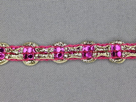 Kaart 20 meter party band 11mm fuchsia 