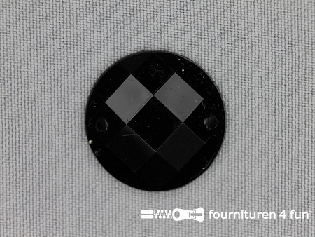 10 stuks Strass stenen rond 25mm zwart
