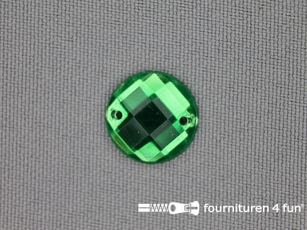 10 stuks Strass stenen rond 14mm gras groen