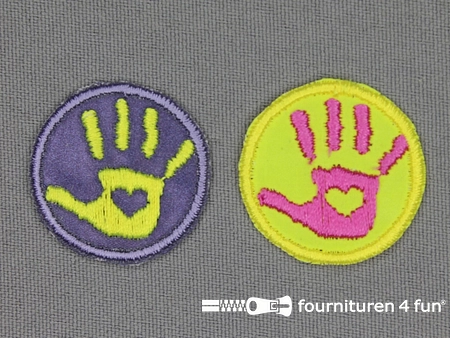 Kids applicatie set 2 stuks 27mm rond handjes