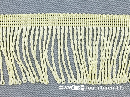 Nylon franje - 60mm - ecru geel