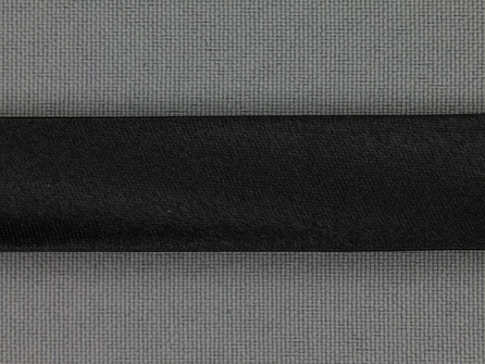 Rol 25 meter satijnen biasband 18mm zwart