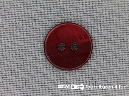 Parelmoer knoop 15mm bordeaux rood