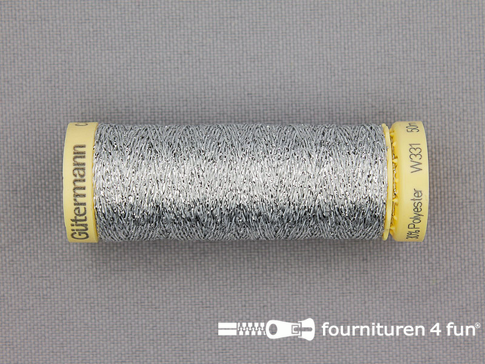aan de andere kant, Echt niet helaas Gütermann Metallic naaigaren - 50 meter - zilver kopen? Fournituren4fun®