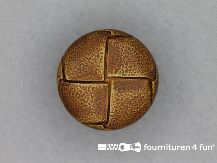 Voetbal knoop 23mm camel