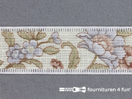 Vintage lint 25mm multicolor ecru